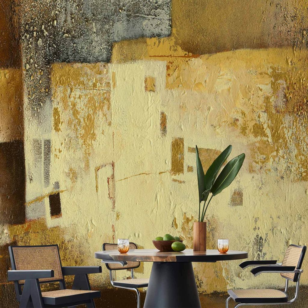 Vlies Fototapete - Golden Oddity 350x256 cm Abstrakt f-A-0518-a-a