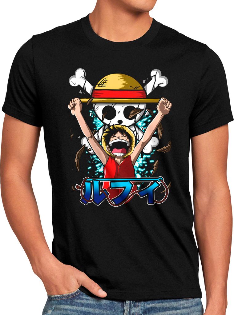 style3 King Luffy Herren T-Shirt anime manga japan