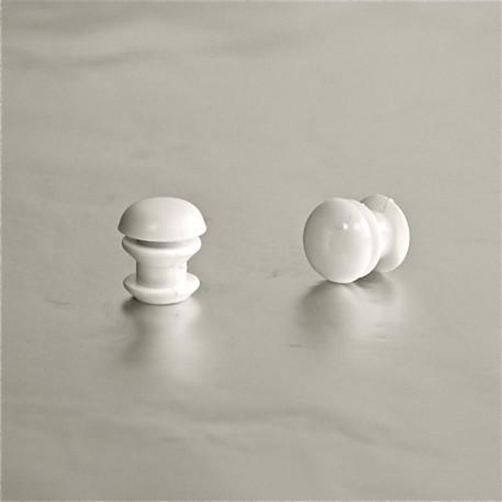 Ajile, 16 Stück, Runder Lamellenstopfen Ø 12 mm (Rohrwandstärke 0,5-1,5 mm), Weiß, EPR212x16