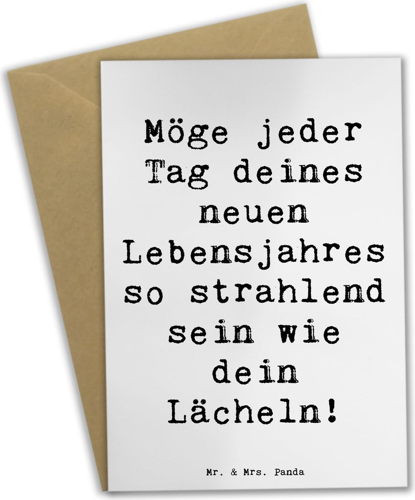 Mr. & Mrs. Panda Grußkarte Spruch 80. Geburtstag Freude - Weiß - Geschenk, Alter, besonderes Ereignis, einladungskarten, dankeskarten, glückwuns...