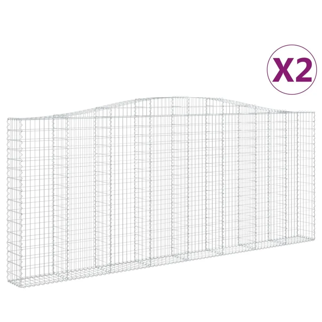 Solution Anti-Érosion : Gabions en Fer Galvanisé avec Arc 400x30x180cm