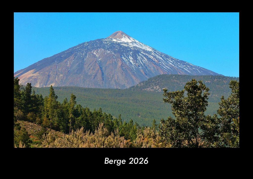 Berge 2026 Fotokalender - Querformat DIN A3, Monatskalender mit Bild-Motiven aus Fauna und Flora, Natur, Blumen und Pflanzen