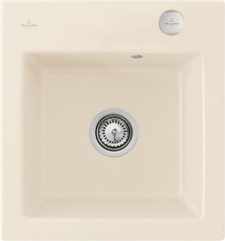 V&B bündige Spüle Subway 45 XS Flat m Abl.garn, Excenterbetätigung, crema