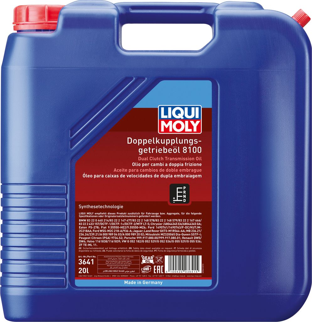 LIQUI MOLY 8100 ATF DCT Automatikgetriebeöl HC Synthese Öl 20L 3641 für VW Golf VII Schrägheck (5G1, BQ1, BE1, BE2) Golf IV Schrägheck (1J1) G...
