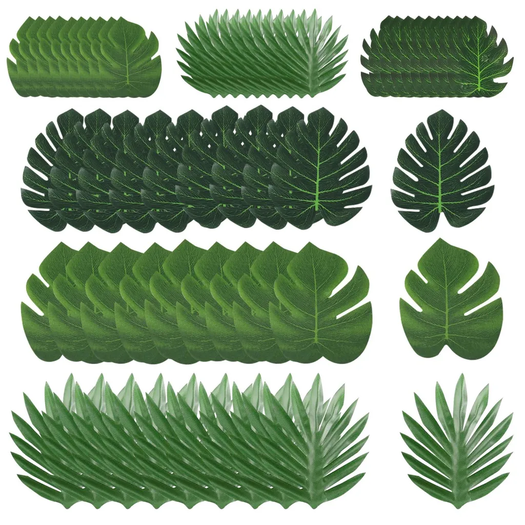 Feuilles de Palmier Artificielles : Décor Exotique sans Entretien 60 Pcs