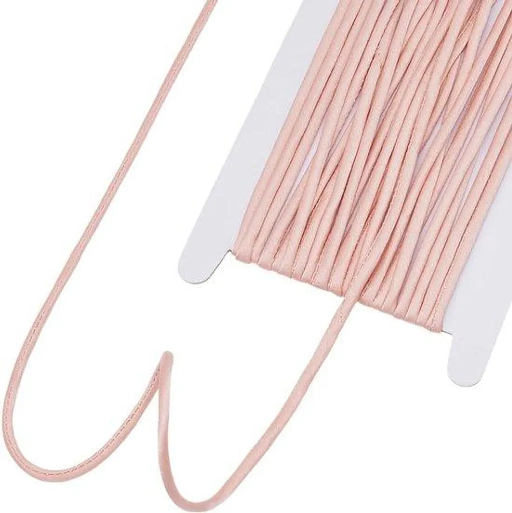 Ruban tressé en satin rose 5mm x 91m en polyester pour vos décors