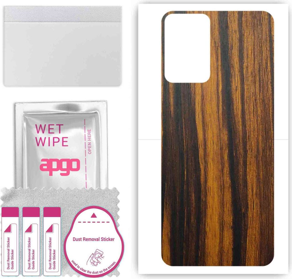 apgo Rückseite Schutzfolie, Skin, kompatibel mit Infinix Note 12i, Hinten Displayschutzfolie aus Vinylfolie, kratzfest, einfache Montage - Tigerwood