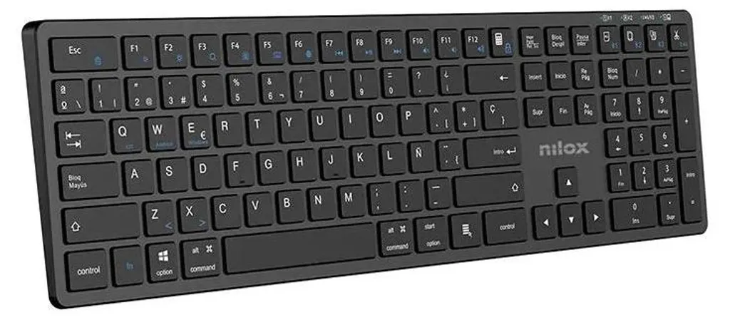 Clavier Bluetooth Nilox multi-dispositifs à touches à membrane noir - 5