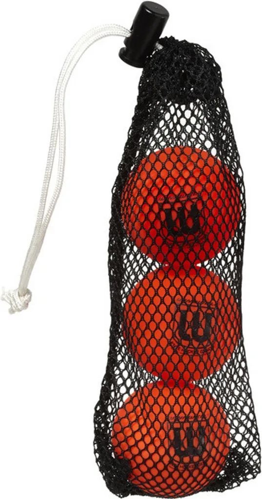 Ballon de street hockey orange Winnwell pack de 3 pour jeu extérieur