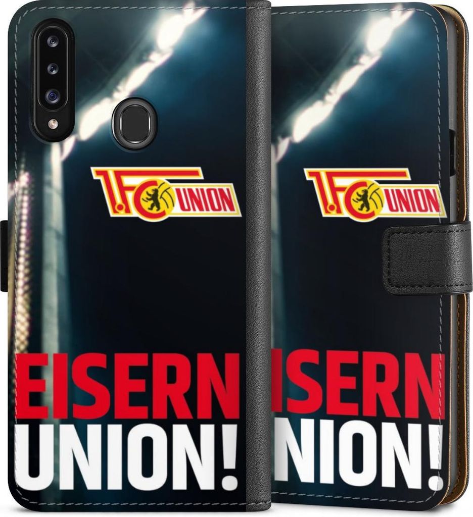 DeinDesign Klapphülle für Samsung Galaxy A20s Handytasche Lederhülle Tasche 1. FC Union Berlin Fanartikel Fußball