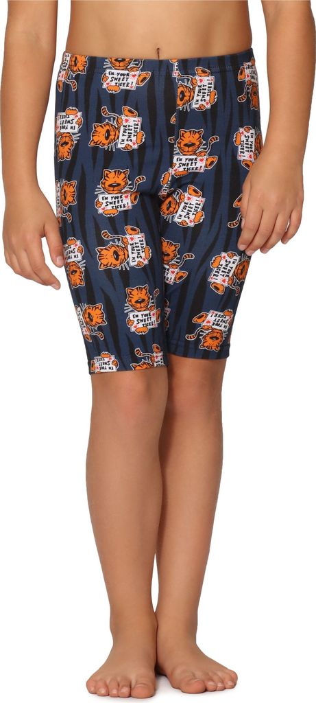 Merry Style Mädchen Kurze Leggings MS10-406(Marineblau/Tiger,152)
