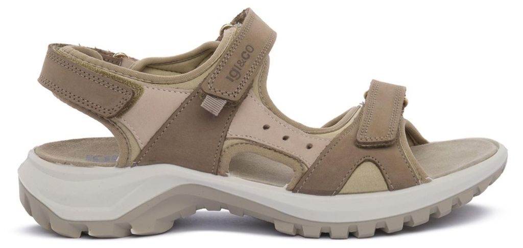 Damen Sandalen in Beige, Modell 1180733 – Offene Riemchensandalen für den Sommer