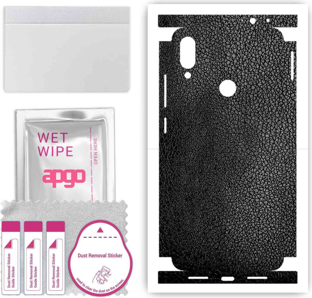 apgo Rückseite + Seiten Schutzfolie, Skin, kompatibel mit Xiaomi Redmi Note 7, Hinten Displayschutzfolie aus Vinylfolie, kratzfest, einfache Monta...