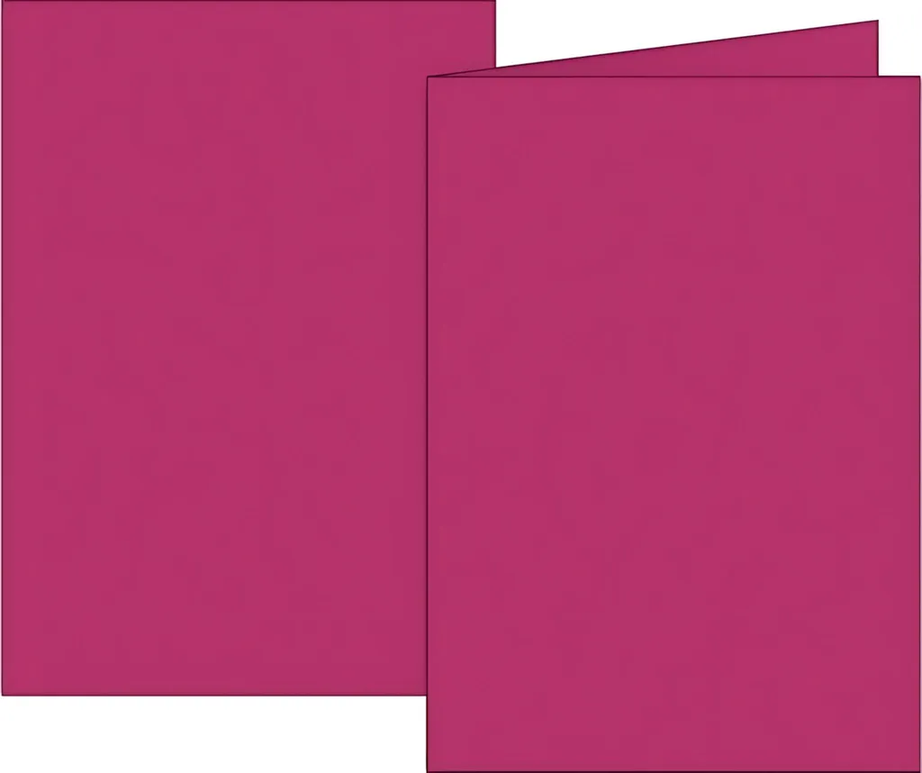 Carte pliante B6 fuchsia BRUNNEN 105125526 : support d'écriture sans bavure