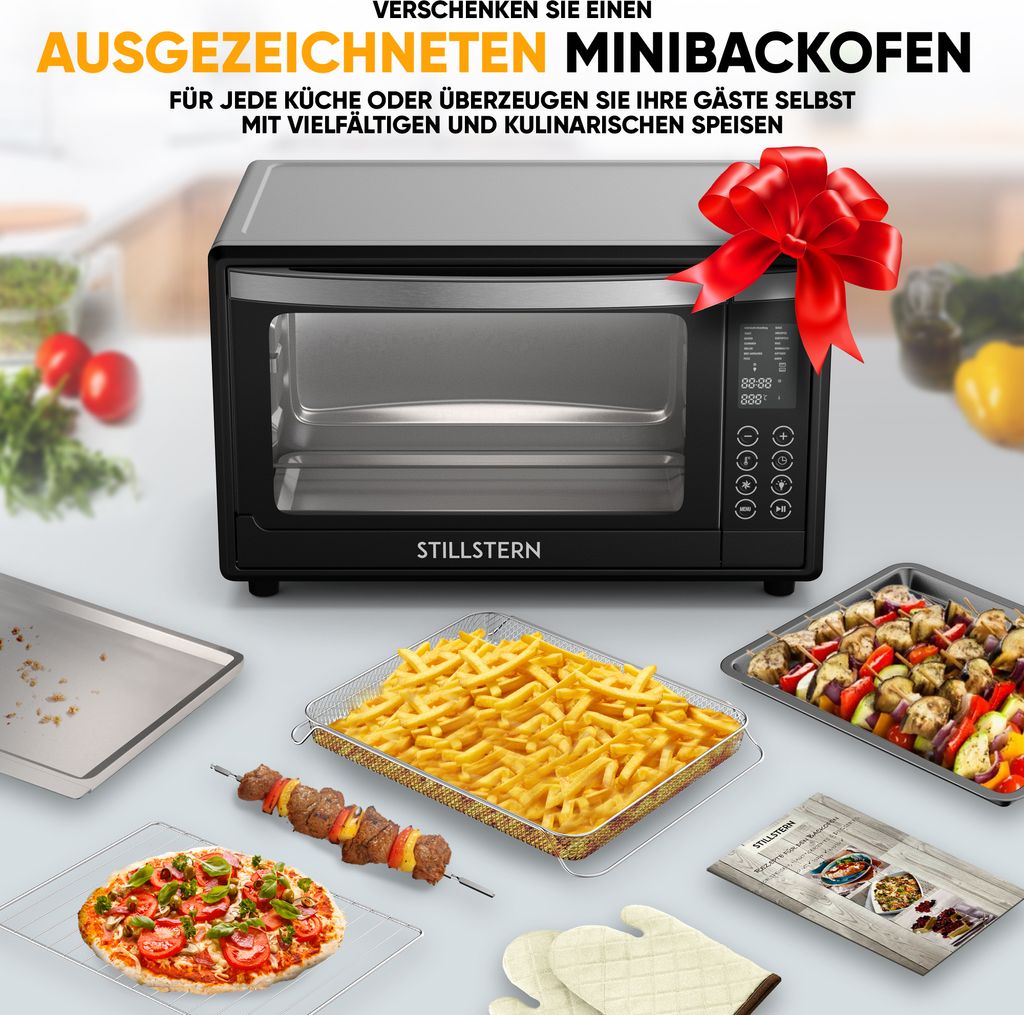 Stillstern Minibackofen mit Umluft (35L) DE Version, Pizza Produktbild 7