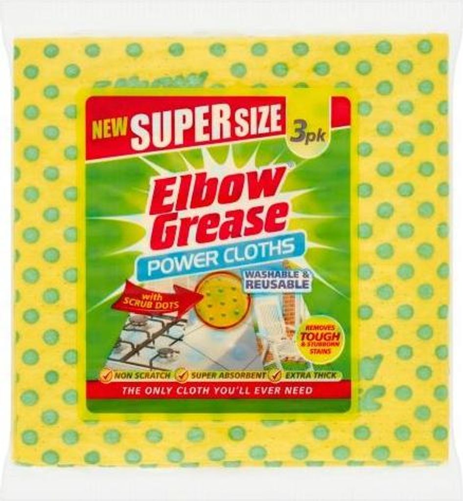 Elbow Grease | Reinigungstücher - 36X35 Cm - 3 Stück - Extra Dicke, Kratzfreie, Wiederverwendbare Tücher
