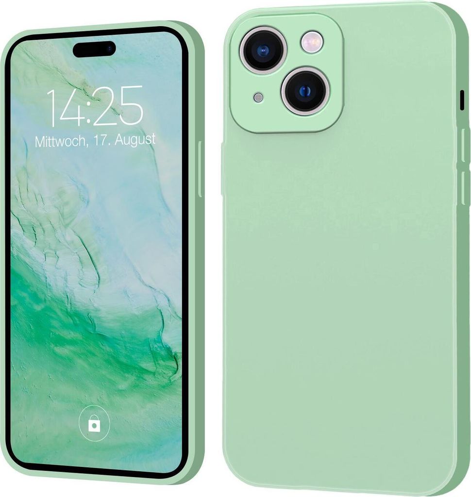 Hülle für iPhone 15 Plus Case Cover Bumper Silikon Softgrip Schutzhülle Farbe: Türkis