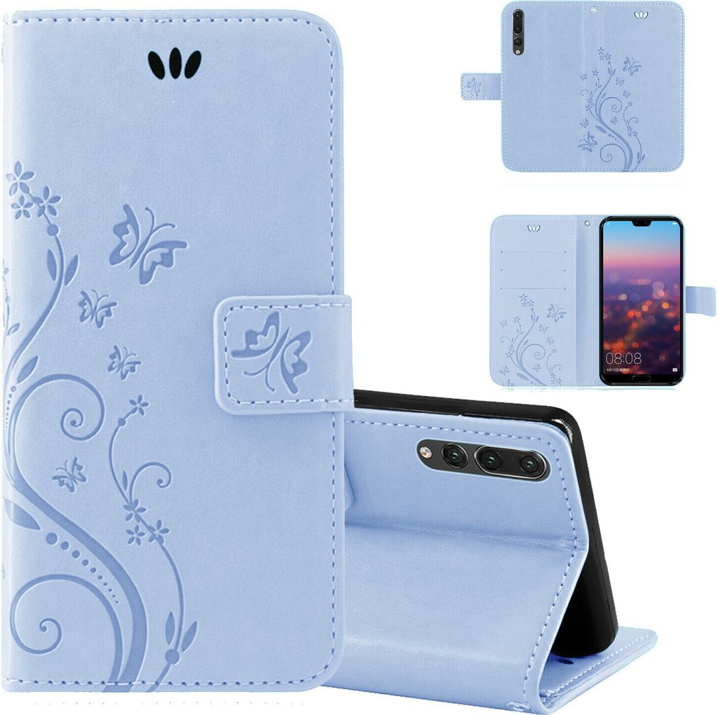 Handytasche für Huawei P20 Pro in Blumen Flip Cover Produktbild 
