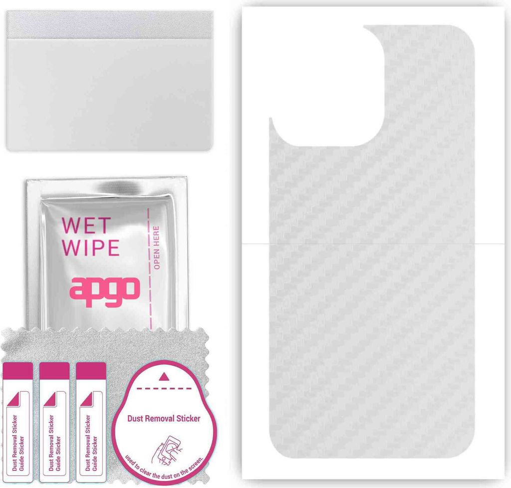 apgo Rückseite Schutzfolie, Skin, kompatibel mit Apple iPhone 14 Pro Max, Hinten Displayschutzfolie aus Vinylfolie, kratzfest, einfache Montage - ...