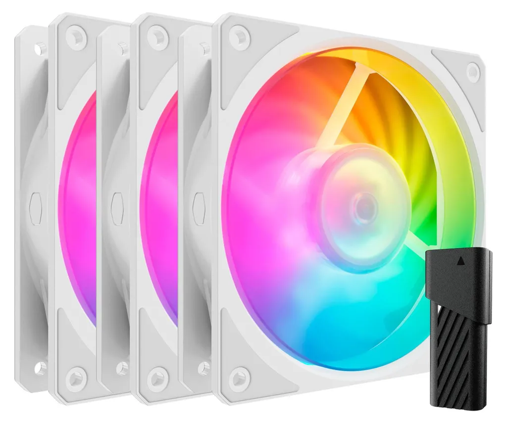 Cooler Master Mobius 120P ARGB White Pack de 3 Ventilateurs PC 120mm