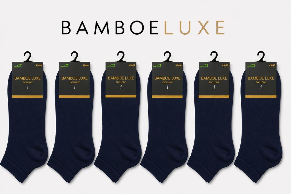 Bambus Socken, Sneaker Socken, 6 Paar, Damen und Herren, Produktbild 