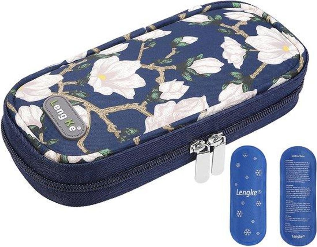 Kühler Reisekoffer für Diabetiker mit 2 Eispacks