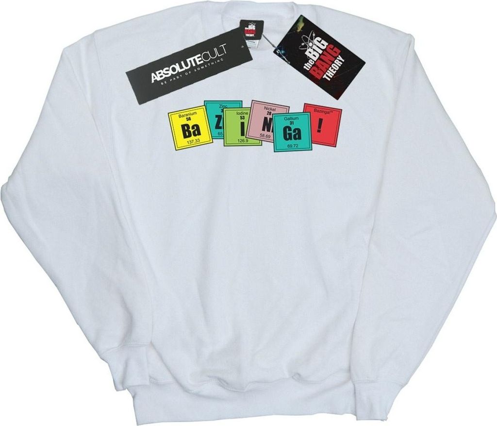 The Big Bang Theory - "Bazinga" Sweatshirt für Herren BI10794 (3XL) (Weiß)