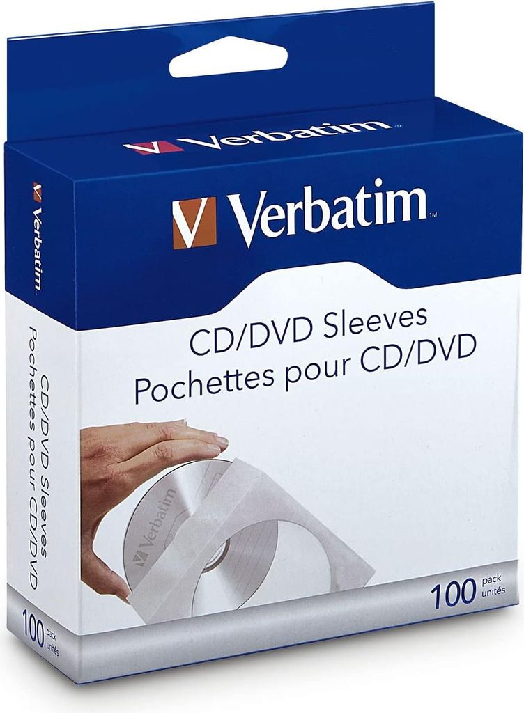 Verbatim 49976 100 Pochettes Papier Cd Image du produit 