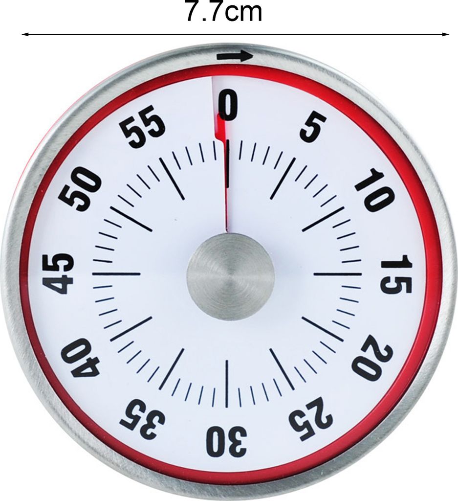 Alarm Timer Großes Zifferblatt Design Präzises Timing Edelstahl Magnet Kochtimer für Zuhause