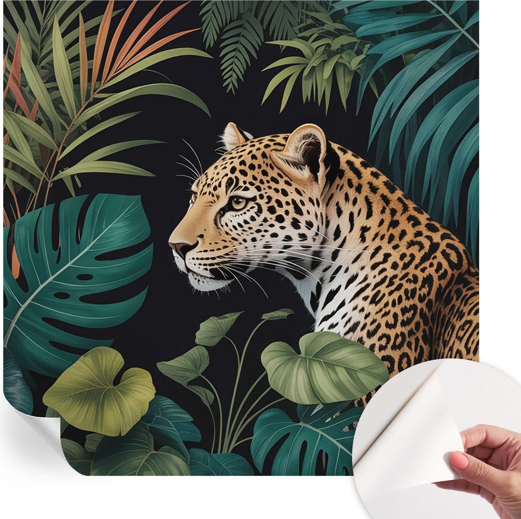 Selbstklebende Wandtapete - Dekorative Tapete für Wohnzimmer - Klebefolie für Wandbilder - Tapetenfolie für Wanddekoration - 250x250 cm - Exotis...