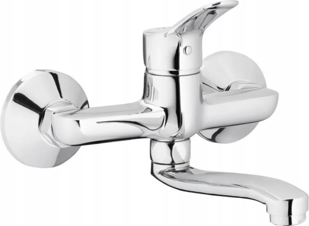 Mitigeur de lavabo mural chrome Morris - Robinetterie encastrée design