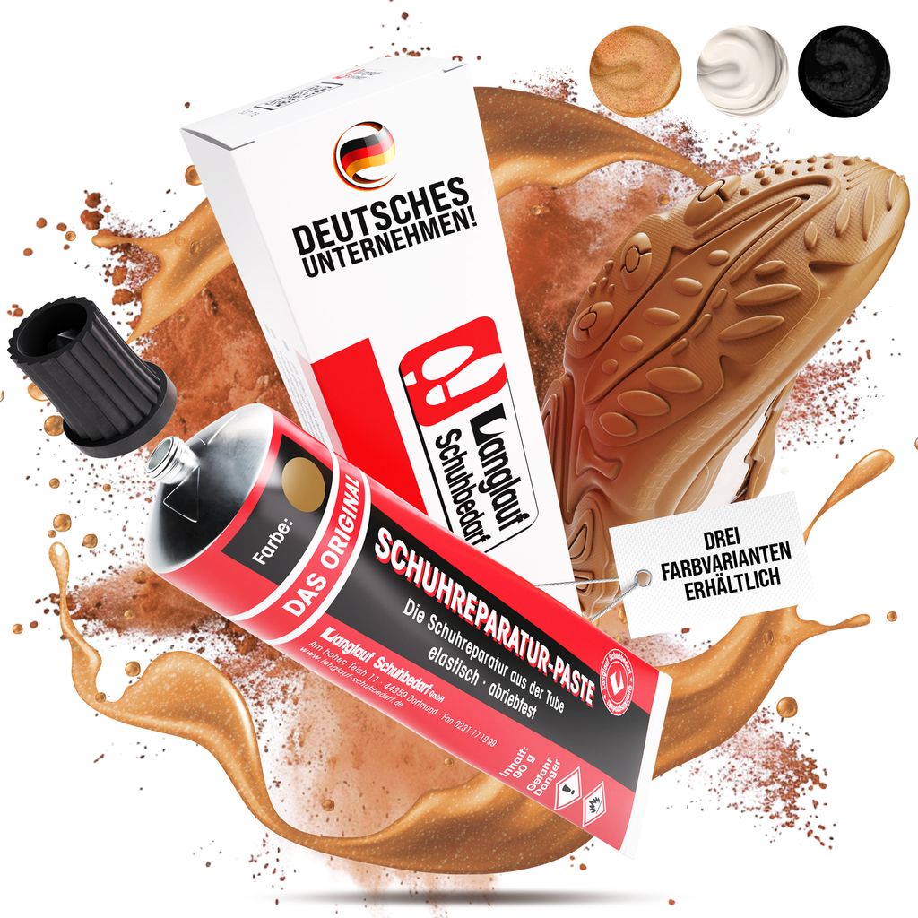Langlauf Schuhbedarf Schuhreparaturpaste beige 90g – DIY Produktbild 