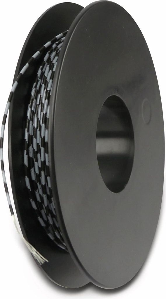 RAUTRONIC Litze, 1x0,14, 25m Spule, grau/schwarz, LIYV