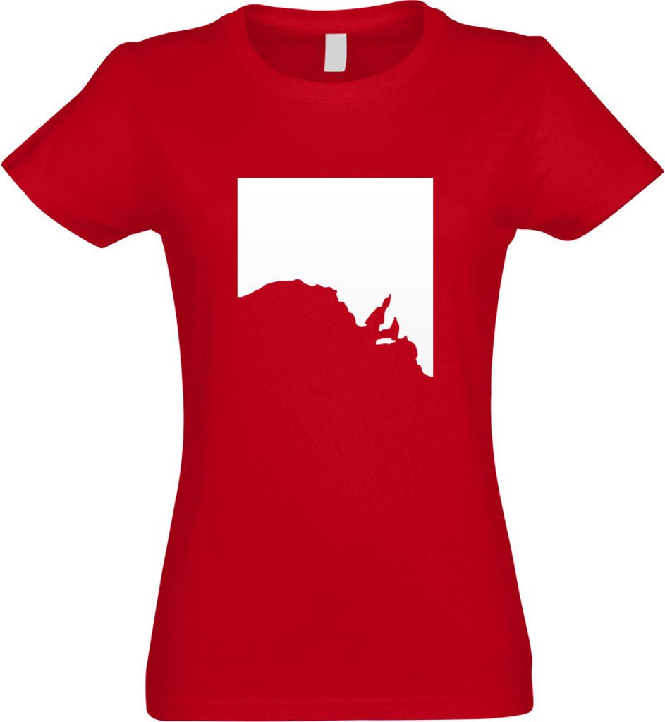 Kiwistar - T-Shirt tailliert - Damen - rot - South Australia- Australien - mit Motiv Bedruckt - Funshirt Design - Sport - Freizeit - Damen - L