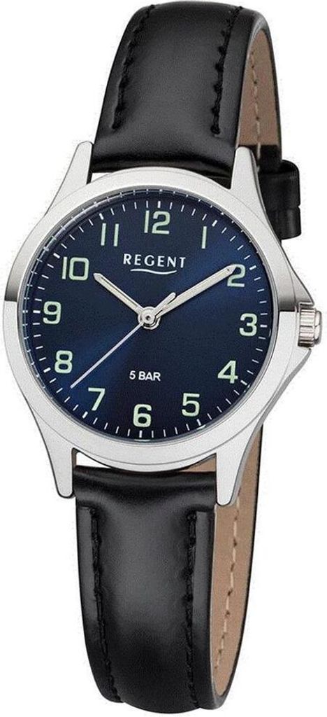 Regent Armbanduhr Quarzuhrwerk Analoganzeige Mineralglas Produktbild 