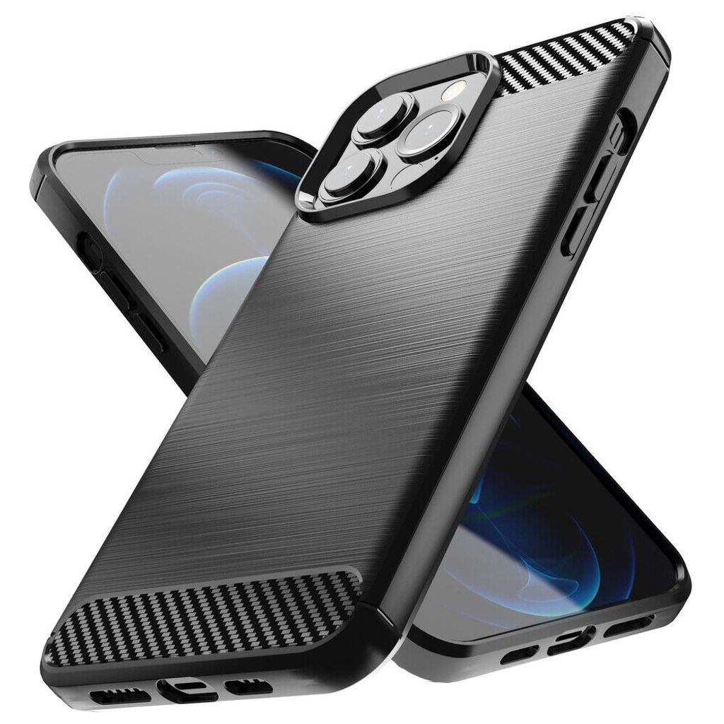 Carbon Case flexible Hülle iPhone 13 Pro schwarz