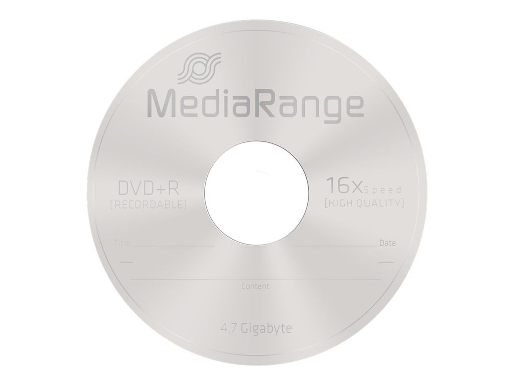 MediaRange DVD+R 4.7GB 5pcs Pack 16x Slimcase