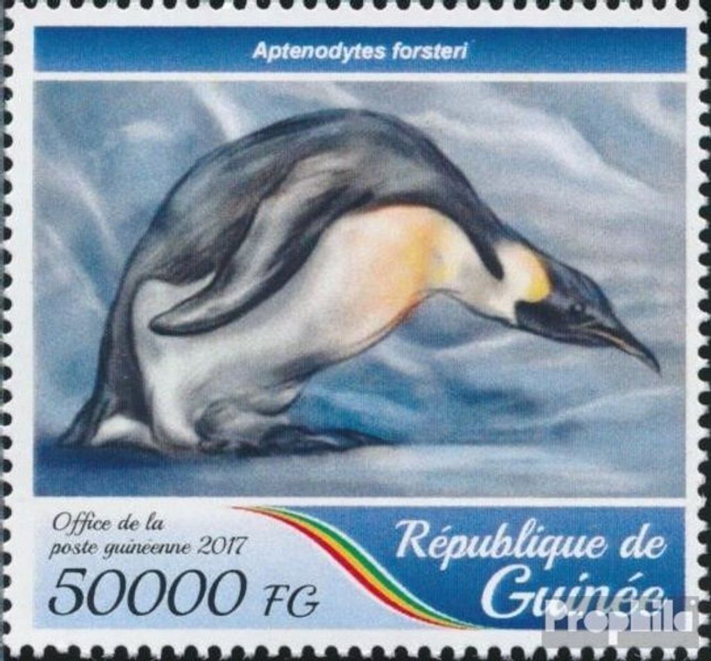 Briefmarken Guinea 2017 Mi 12584 (kompl. Ausgabe) postfrisch Tiere der Antarktis
