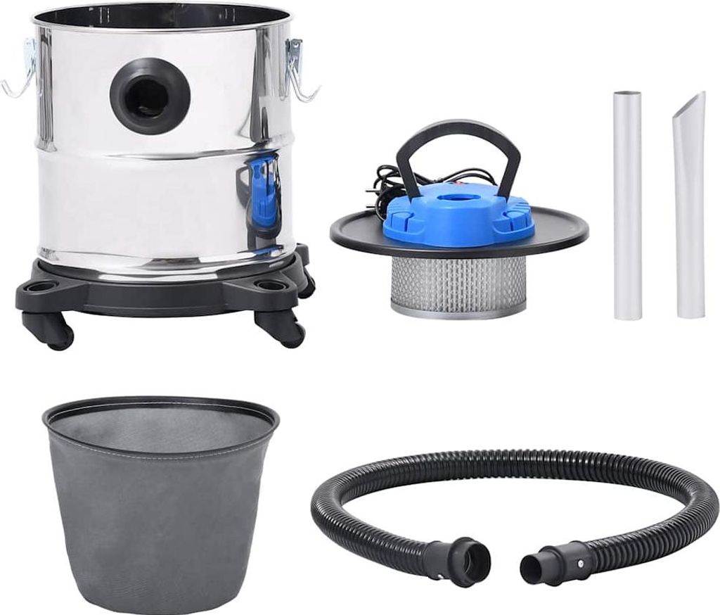 vidaXL Aschesauger mit HEPA-Filter 1200W 20 L Edelstahl Produktbild 