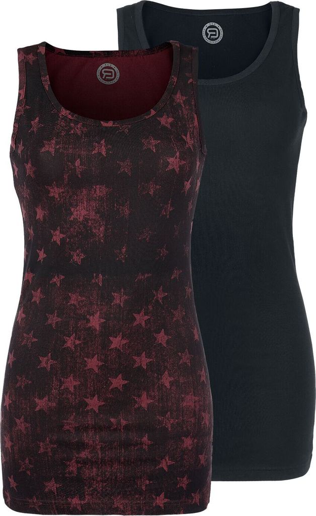 RED by EMP Damen schwarz-rote Basic Tops im Doppelpack 3XL Produktbild 