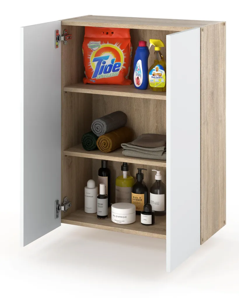 Armoire de toilette 60 cm pour petite salle de bain Rangement Mural