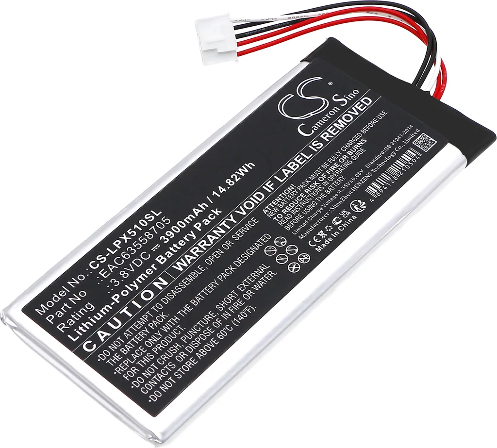 Batteria Li-Polymer 3900mAh per LG XBOOM Go DXG5Q - TECHTEK EAC63558705