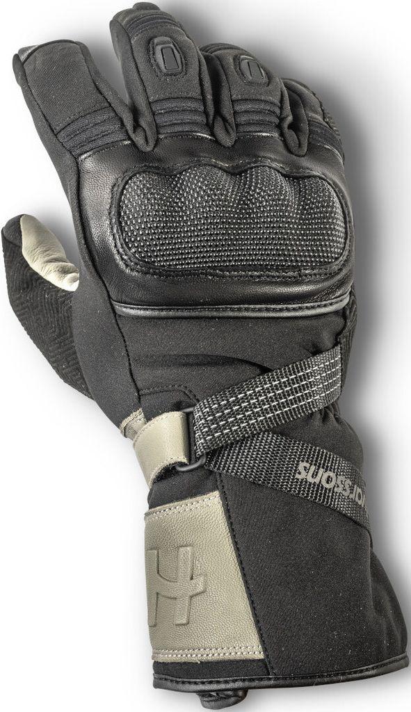 Halvarssons Tihola wasserdichte Motorrad Handschuhe, schwarz/grau, 11