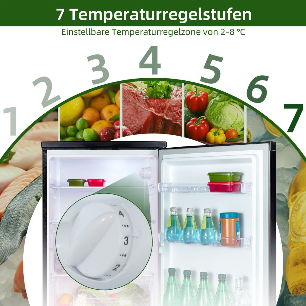 ChiQ CSF120BE Vollraumkühlschrank, Gesamtvolumen 126 Liter, Produktbild 7