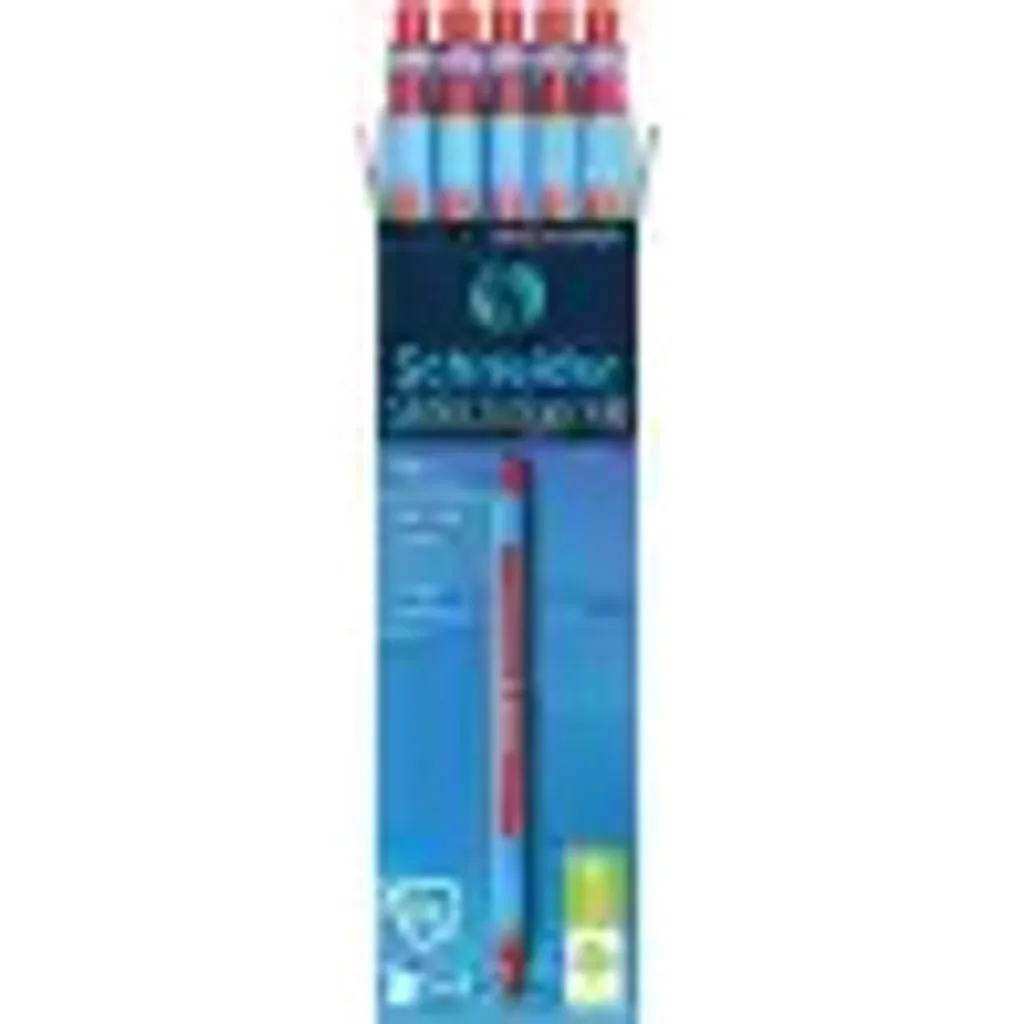 Schneider Slider Edge XB - Confezione 4 Penne A Sfera Colorate, Pasta Fluida, Fusto Triangolare Gomma Morbida, Tratto Extra Largo