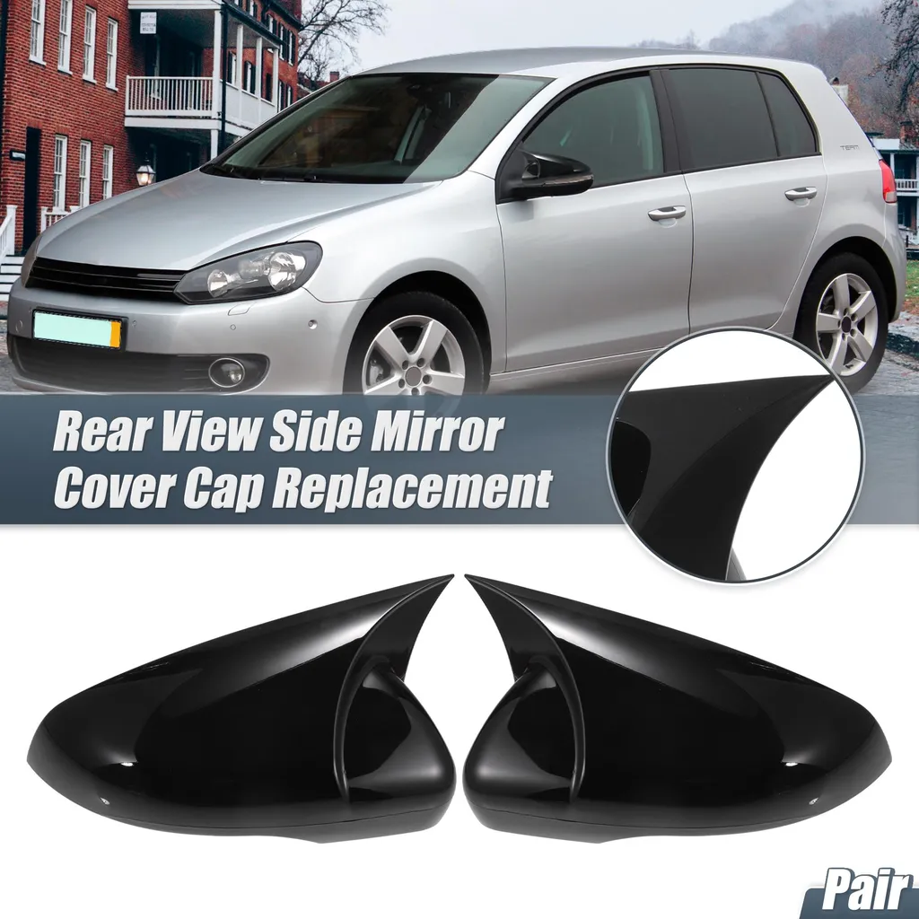 Remplacer Coques Rétroviseur Rayées par Noir Brillant pour VW Golf 6 Touran