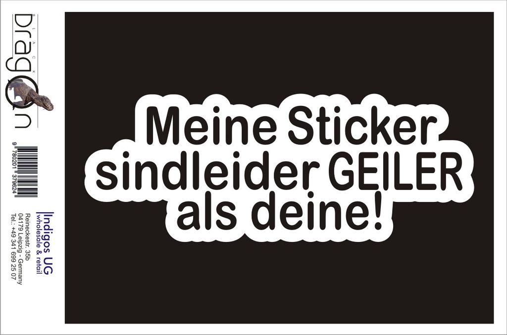 Aufkleber / Autoaufkleber - JDM / Die cut / Auto / OEM - Meine Sticker sind geiler als deine - 210x80 mm pink - Heckscheibe / Heckscheibenaufkleber