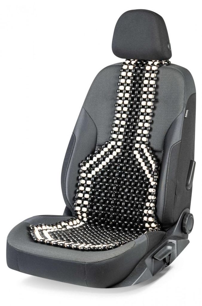 Universeller Massager, Massageauflage für Autositze mit Holzperlen, schwarz