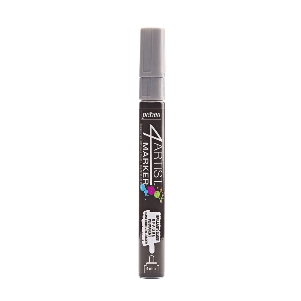 Pebeo 4Artist Ölfarbenmarker, 4 mm, rund silber