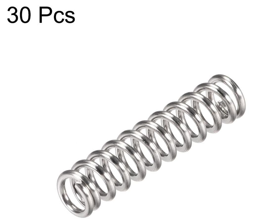 30 Stš¹ck Druckfeder 304 Edelstahl Druckfedern Spiralfeder Stahlfeder 6mm Au?endurchmesser 1mm Drahtdurchmesser 12.5mm Komprimierte L?nge 25mm L?...